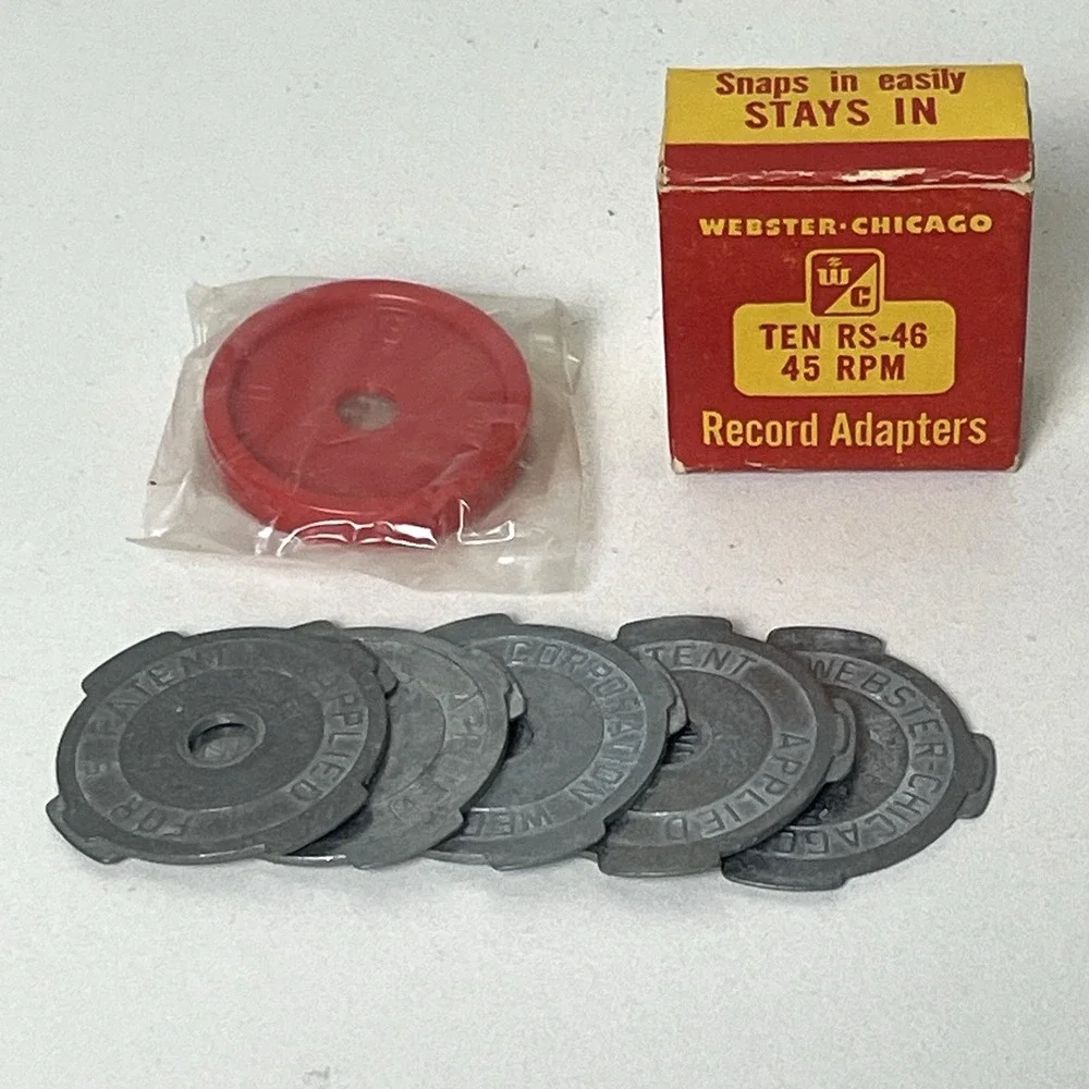 Vintage Webster Chicago 45 RPM Record Adapters Box of 5